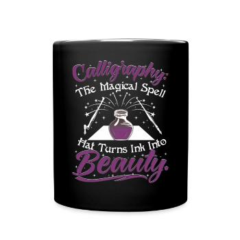 le sortilège magique qui transforme l’encre en beauté. - Mug uni - noir - Devant