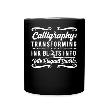 les taches d’encre en tourbillons élégants - Mug uni - noir - Devant