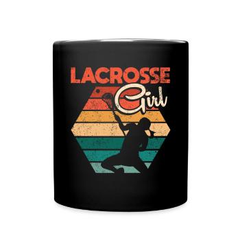 Lacrosse Stick Lax Girl Spieler Mom Torwartfrauen - Tasse einfarbig - Schwarz - Vorne