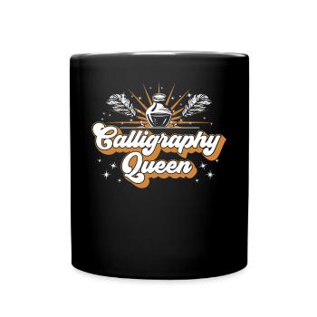 Reine de la calligraphie - Mug uni - noir - Devant
