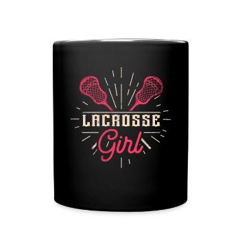 Lacrosse Stick Lax Girl Spieler Mom Torwartfrauen - Tasse einfarbig - Schwarz - Vorne