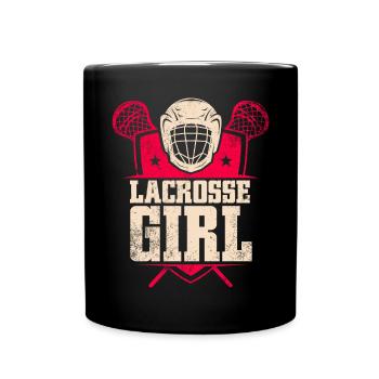 Lacrosse Stick Lax Girl Spieler Mom Torwartfrauen - Tasse einfarbig - Schwarz - Vorne