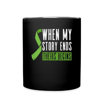 Organ Donor Organ Transplant Organ Donation - Full Colour Mug - black - Front