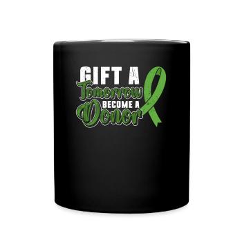 Organ Donor Organ Transplant Organ Donation - Full Colour Mug - black - Front
