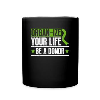 Don d’organes Greffe d’organes Don d’organes - Mug uni - noir - Devant
