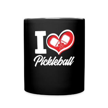 Lustiges Pickleball Geschenk - Tasse einfarbig - Schwarz - Vorne