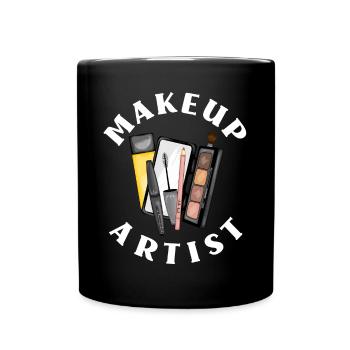 Lustiges Make Up Artist Maskenbildner Geschenk - Tasse einfarbig - Schwarz - Vorne