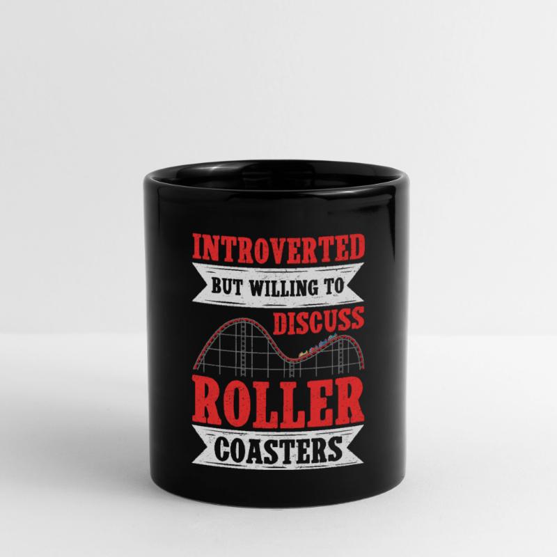 Achterbahn Rollercoaster Roller Coaster Geschenk Tasse einfarbig