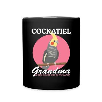 Calopsitte grand-mère oiseau propriétaire cadeau - Mug uni - noir - Devant