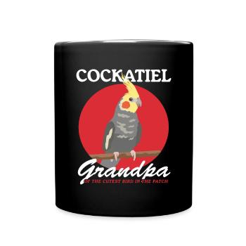 Calopsitte grand-père oiseau oiseau propriétaire cadeau - Mug uni - noir - Devant
