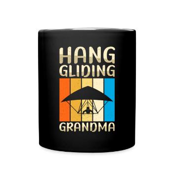 Hang Gliding Oma Hängegleiter Geschenk - Tasse einfarbig - Schwarz - Vorne