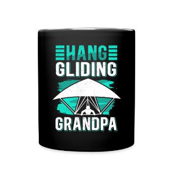 Hang Gliding Opa Hängegleiter Geschenk - Tasse einfarbig - Schwarz - Vorne