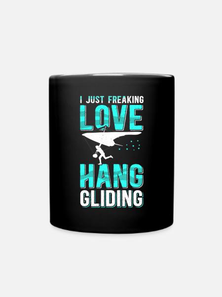 Hang Gliding Hanggliding Hängegleiter Geschenk - Tasse einfarbig - Schwarz