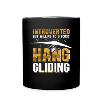 Hang Gliding Hanggleiter Hängegleiter Geschenk - Tasse einfarbig - Schwarz - Vorne