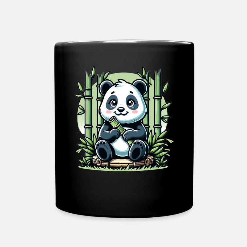 Panda Bamboo - Full Colour Mug - black