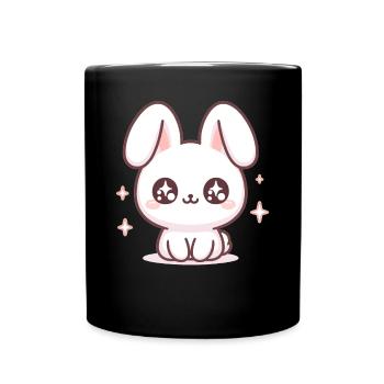 Rabbit Bubble Tea Kawaii - Full Colour Mug - black - Front