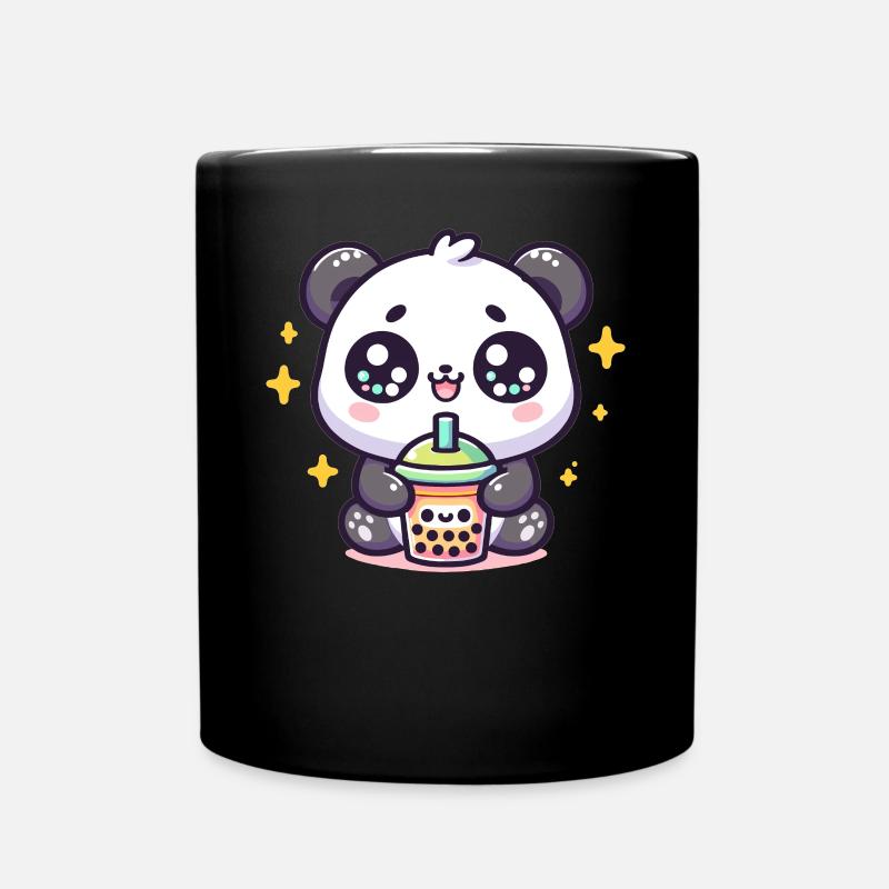 Panda Bubble Tea Boba Kawaii - Tasse einfarbig - Schwarz