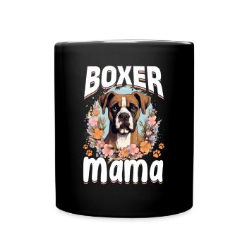 Boxer Dog Breed Pet - Boxer Mom - Full Colour Mug - black - Front