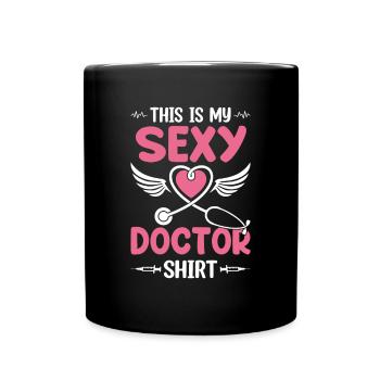 C’est ma chemise de médecin sexy - Hospital Doctor Lif - Mug uni - noir - Devant