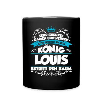 Louis Name Design - Tasse einfarbig - Schwarz - Vorne