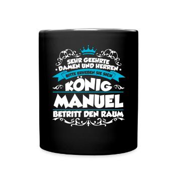 Manuel Name Design - Tasse einfarbig - Schwarz - Vorne