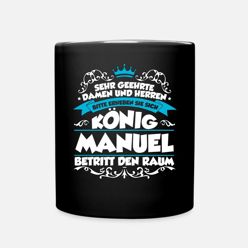Manuel Name Design - Tasse einfarbig - Schwarz
