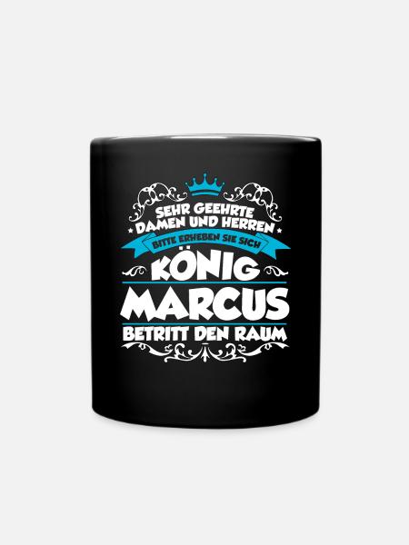 Marcus Name Design - Tasse einfarbig - Schwarz