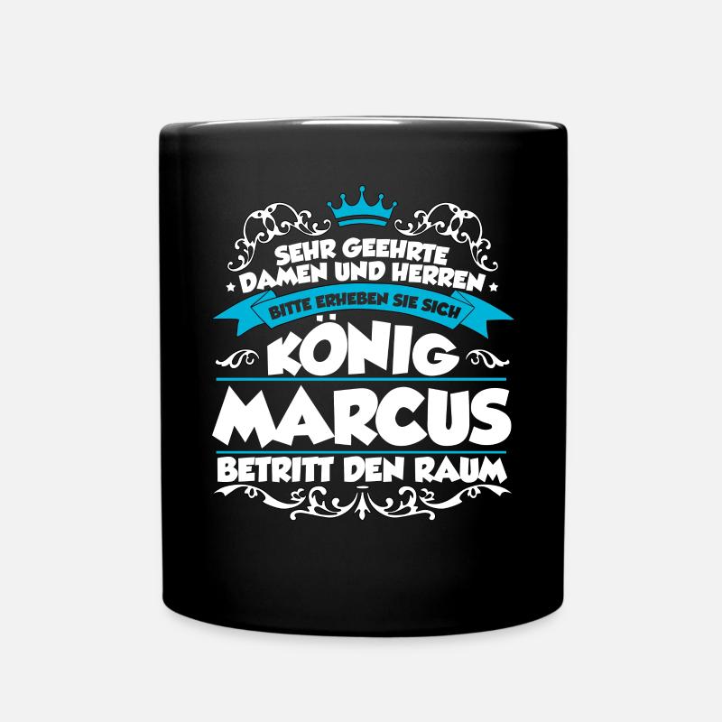 Marcus Name Design - Tasse einfarbig - Schwarz