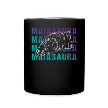 Maiasaura Portrait Art Vintage Gift - Full Colour Mug - black - Front