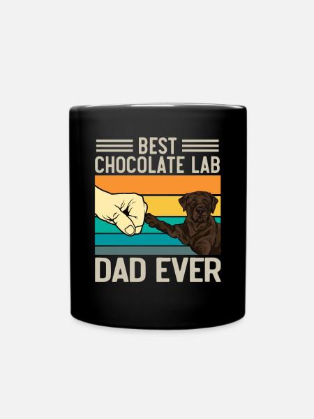 Chocolate Labrador Retriever Hund - Tasse einfarbig - Schwarz