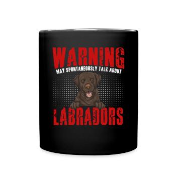 Chien Labrador Retriever chocolat - Mug uni - noir - Devant