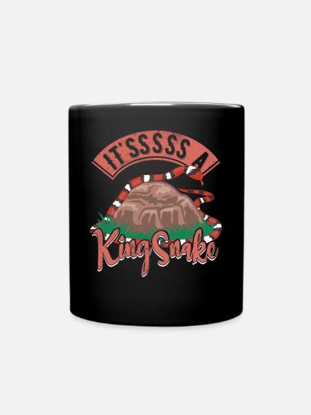 Es ist eine Königsnatter - Tasse einfarbig - Schwarz