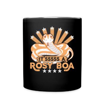 Es ist eine rosige Boa - Tasse einfarbig - Schwarz - Vorne