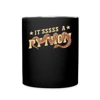 C’est un Python - Mug uni - noir - Devant
