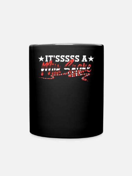 Es ist eine Milchschlange - Tasse einfarbig - Schwarz
