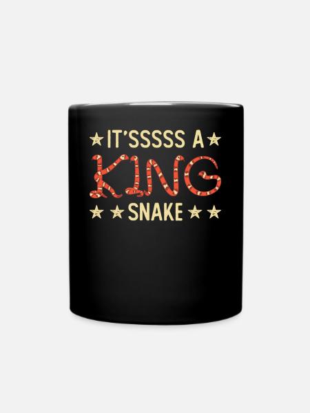 Es ist eine Königsnatter - Tasse einfarbig - Schwarz