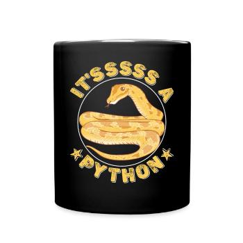 Itsssss a Python - Tasse einfarbig - Schwarz - Vorne