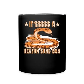 Es ist eine kenianische Sandboa - Tasse einfarbig - Schwarz - Vorne