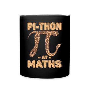 Pi-thon in Mathe - Tasse einfarbig - Schwarz - Vorne