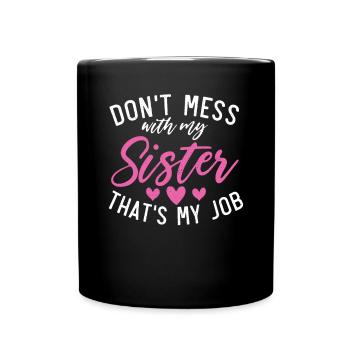 Little Sister Gifts - Tasse einfarbig - Schwarz - Vorne