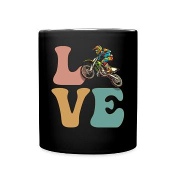 Course de motocross Dirt Bike - Mug uni - noir - Devant