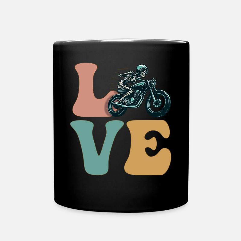 Moto Moto Moto Squelette - Mug uni - noir