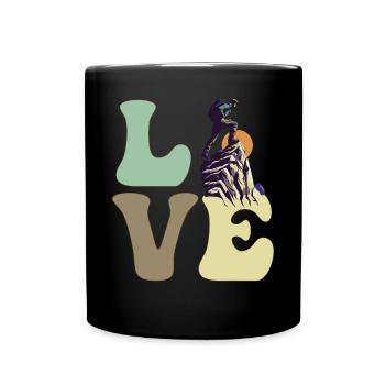 Mountaineering Mountaineering Hiking - Full Colour Mug - black - Front