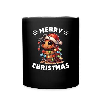 Christmas Fairy Lights Cockroach - Full Colour Mug - black - Front