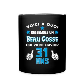 31 ans anniversaire homme cadeau drôle humour - Mug uni - noir - Devant