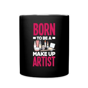 Lustiges Make Up Artist Maskenbildner Geschenk - Tasse einfarbig - Schwarz - Vorne