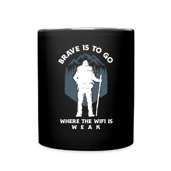 Funny Hiking Gift - Full Colour Mug - black - Front