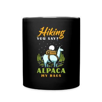 Funny Hiking Gift - Full Colour Mug - black - Front