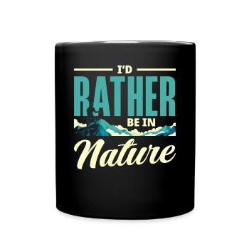 Funny Hiking Gift - Full Colour Mug - black - Front