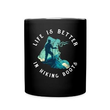 Funny Hiking Gift - Full Colour Mug - black - Front